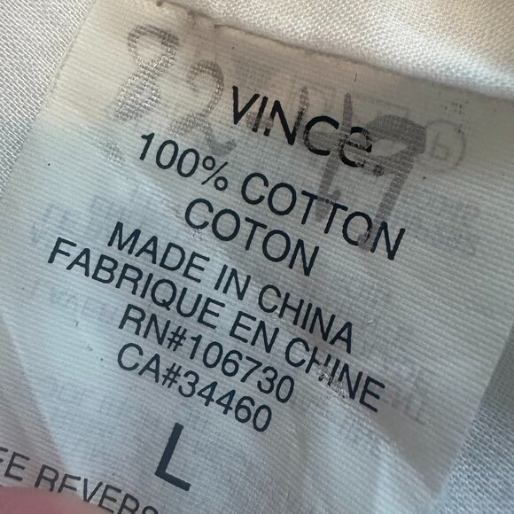 Vince White Shift Dress Fit N Flare Sleeveless Eyelet 100% Cotton Size Large - Picture 14 of 14